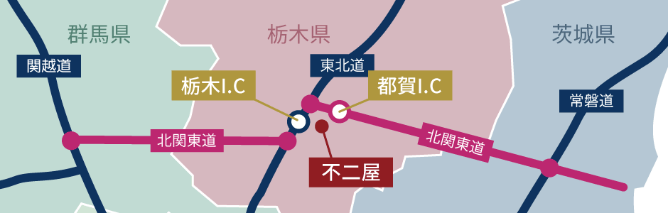 北関東エリアマップ